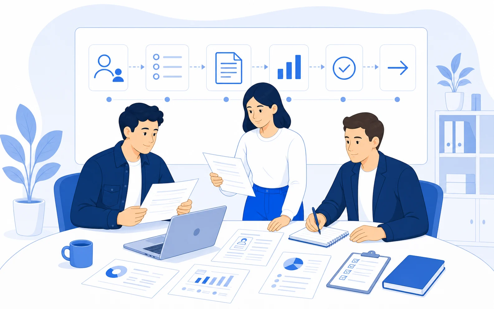 Специалисты Метриум готовят коммерческое предложение для тёплой B2B-заявки
