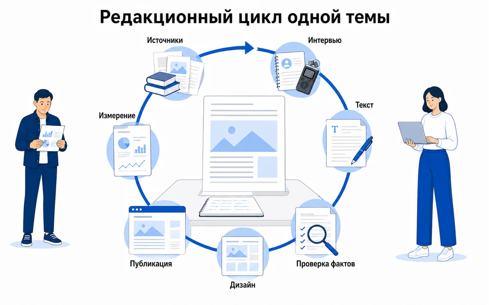 Семь стадий подготовки и проверки одной темы для корпоративного блога.
