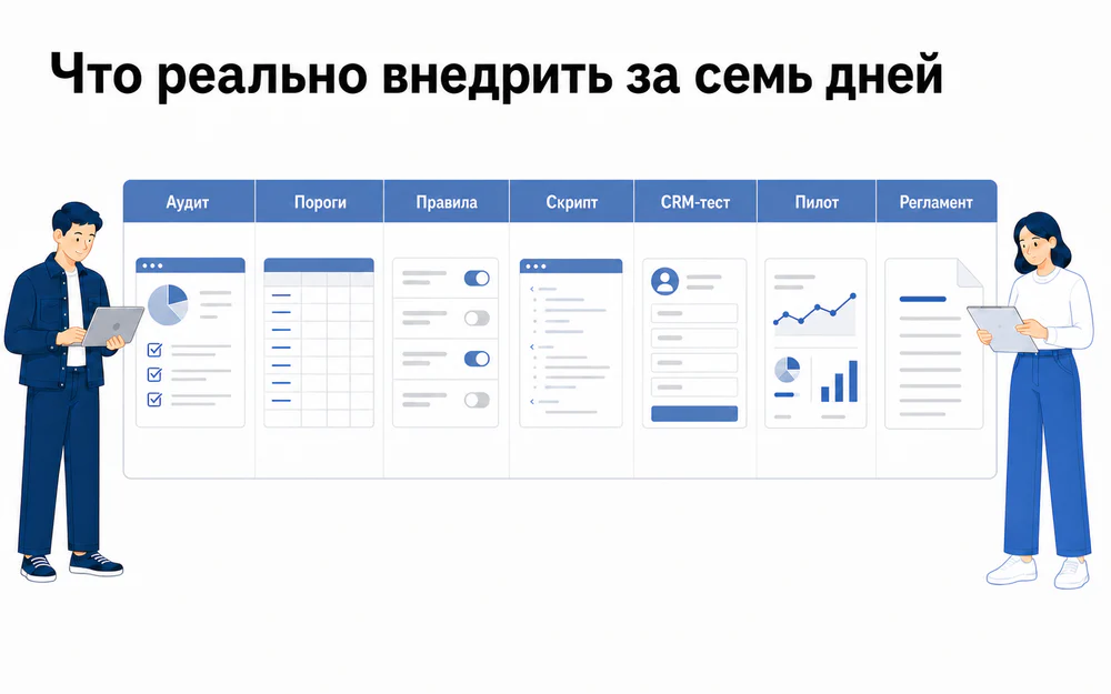 Семь этапов базового запуска автоматизации Google Ads за одну неделю.
