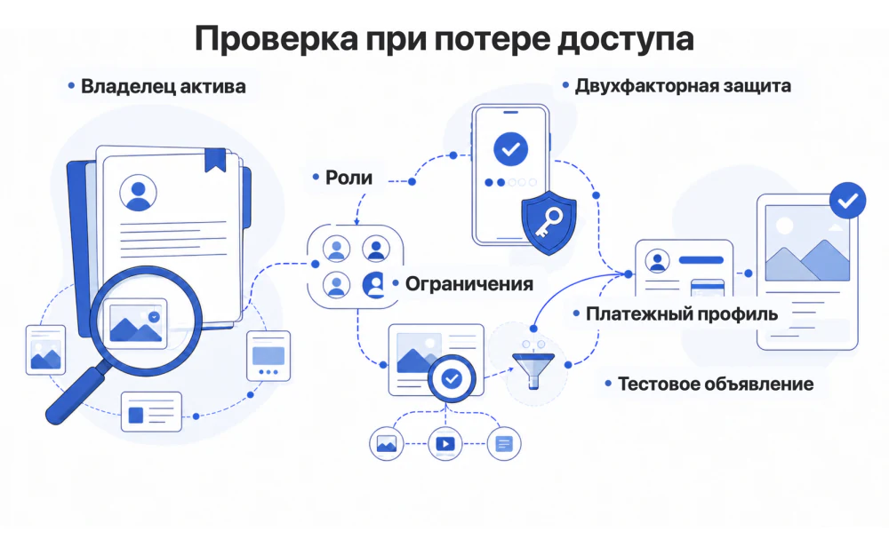 Проверка рекламных активов Meta при потере доступа