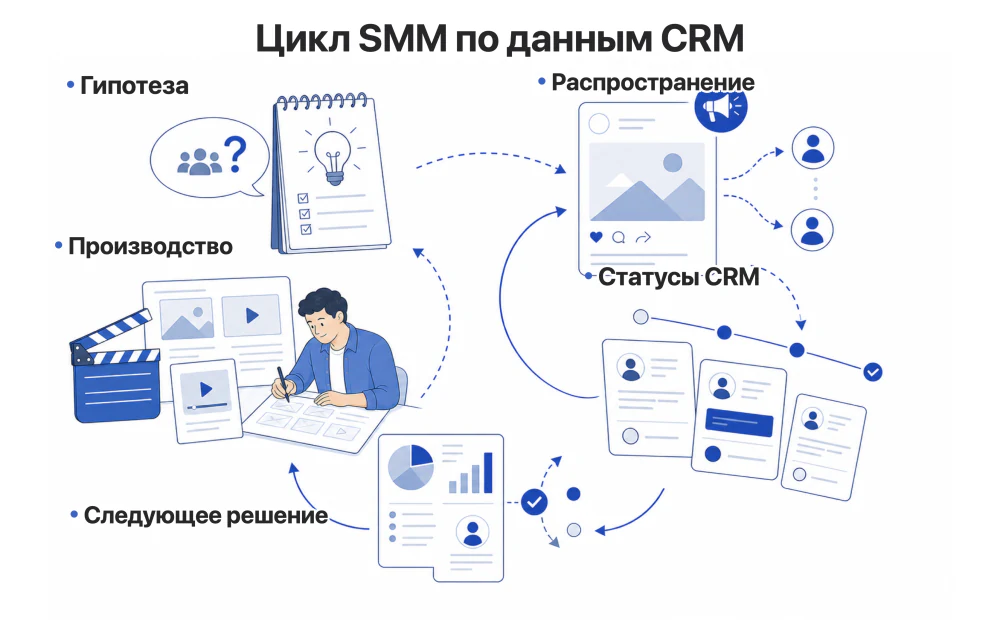 Цикл проверки SMM-стратегии по данным CRM