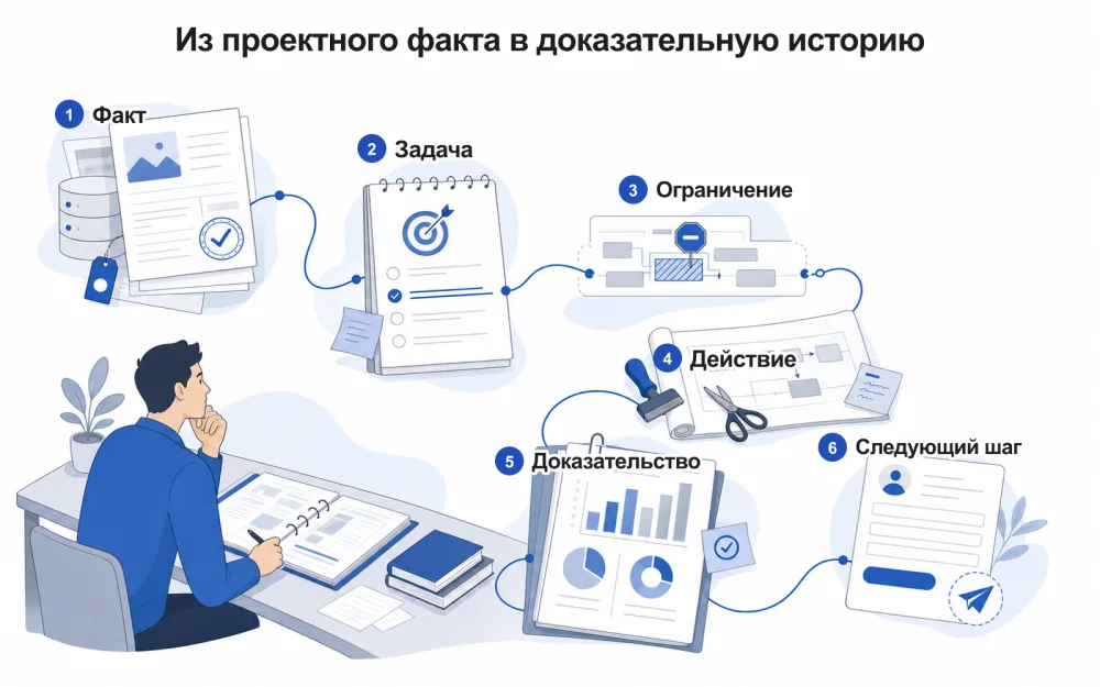 Как превратить факт проекта в доказательную историю для бизнеса
