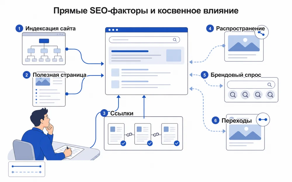 Прямые SEO-факторы и косвенное влияние социальных сетей
