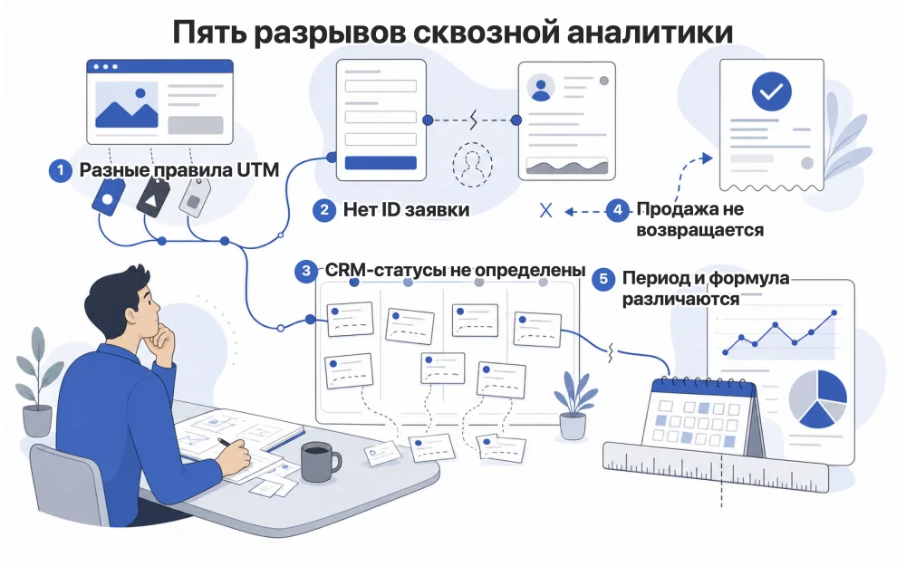 Пять мест, где теряются данные между рекламой и продажей