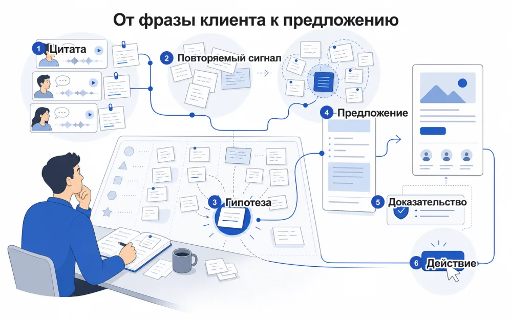 Как сигнал из JTBD-интервью превращается в предложение