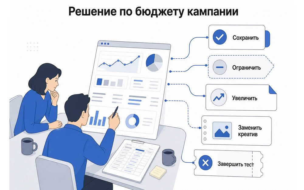 Пять решений по бюджету таргетированной рекламы после проверки CRM.