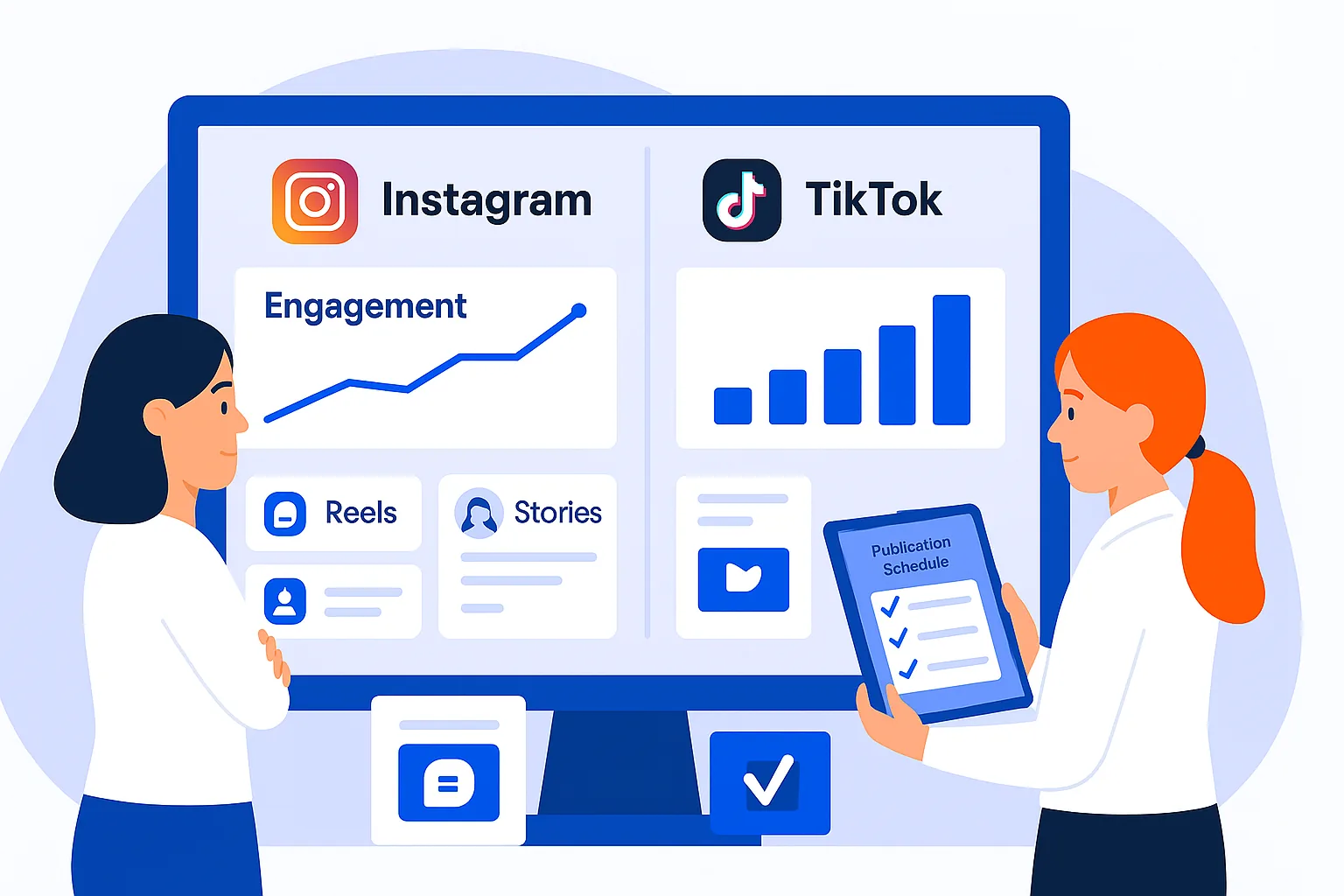 Специалисты Метриум разрабатывают стратегию продвижения в Instagram и TikTok