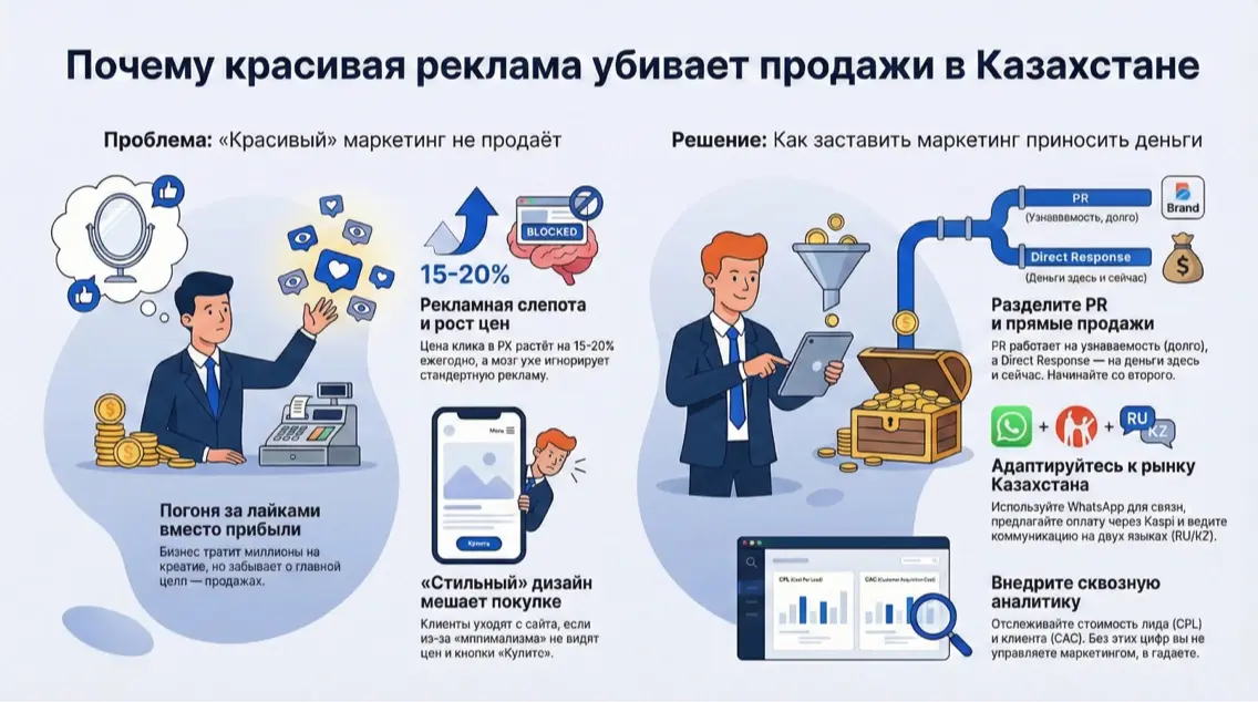 Красивая реклама убивает продажи в Казахстане: как это исправить