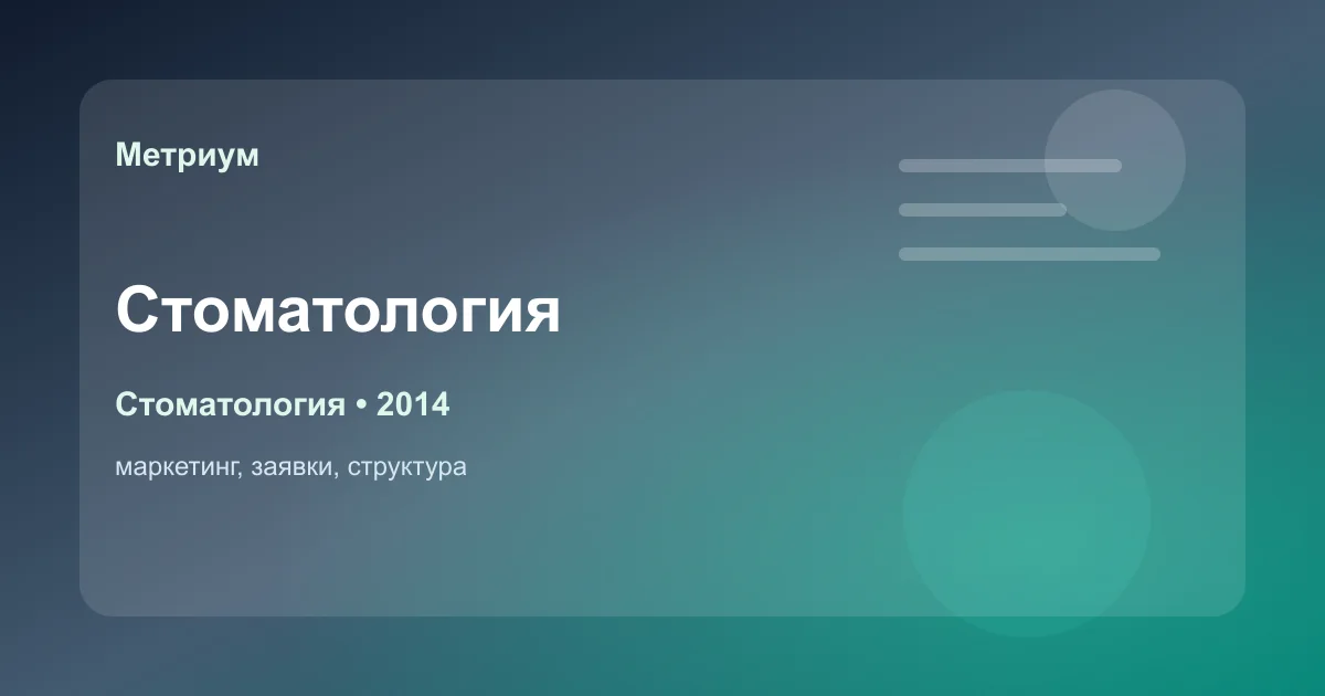 Обложка кейса сайта и рекламы стоматологической клиники