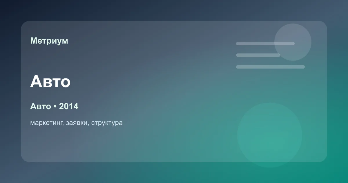 Обложка кейса SMM для моторных масел
