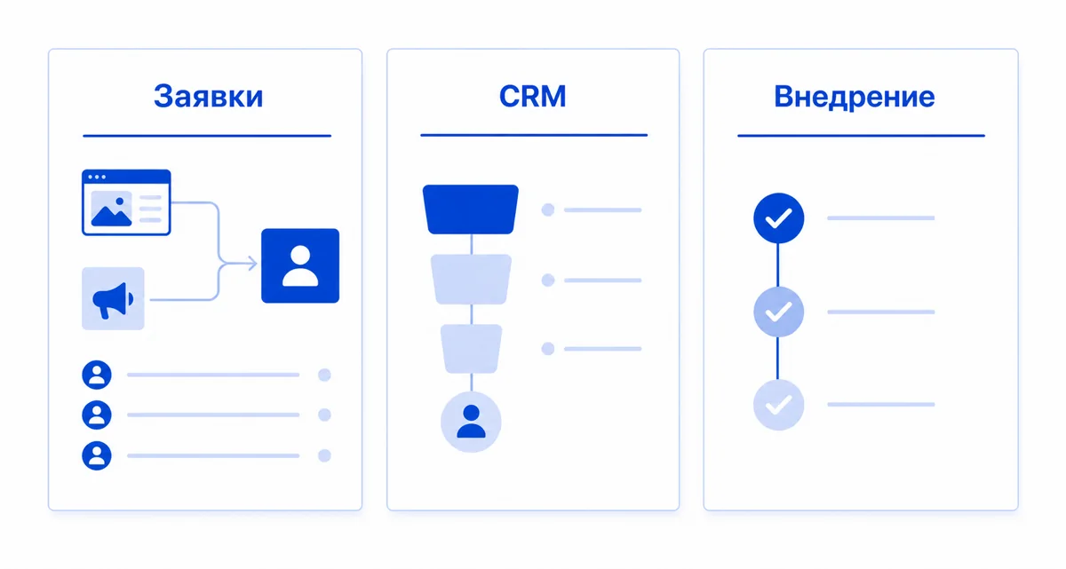Три листа внедрения аналитики: заявки, CRM и этапы настройки