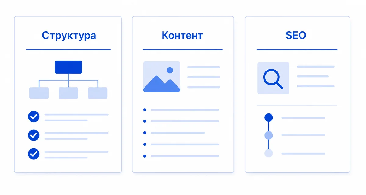 Три листа плана роста: структура сайта, контент и SEO
