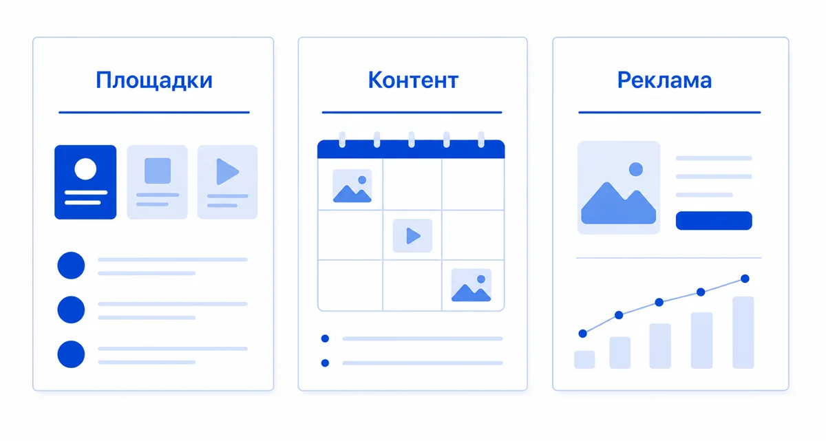 Три листа SMM-плана: площадки, контент и реклама