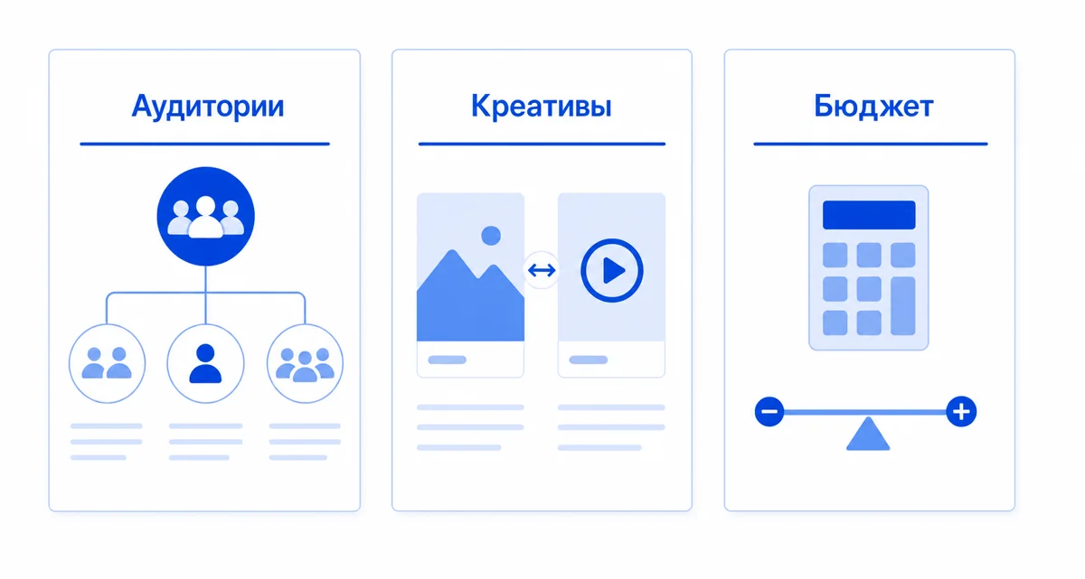 Три листа запуска рекламы: аудитории, креативы и бюджет