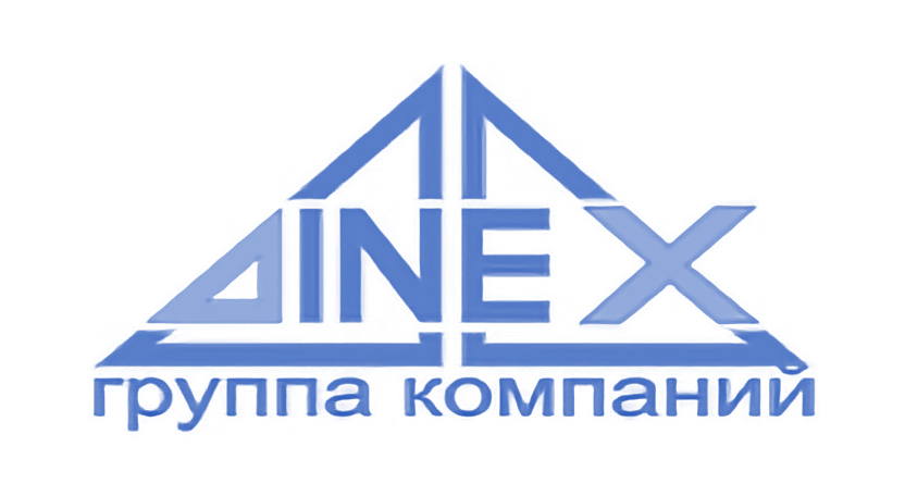 Логотип клиента Метриум: Dinex, производство выставочных стендов